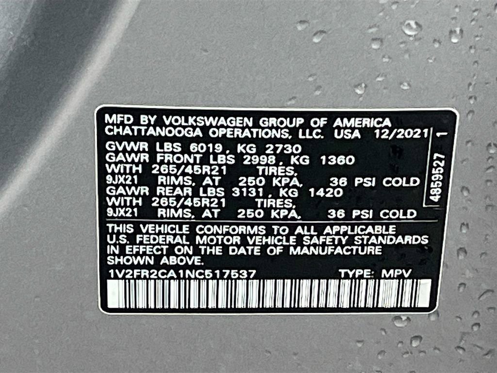 Used 2022 Volkswagen Atlas SEL Premium image 35