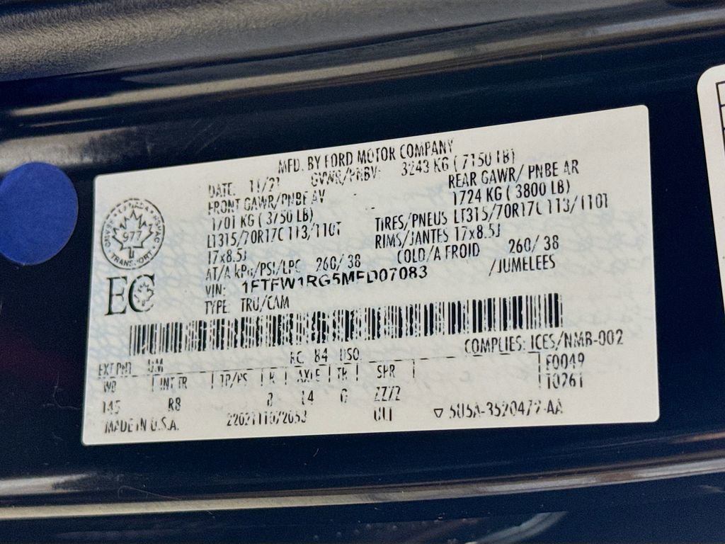 Used 2021 Ford F150 Raptor w/ Equipment Group 801A High image 31