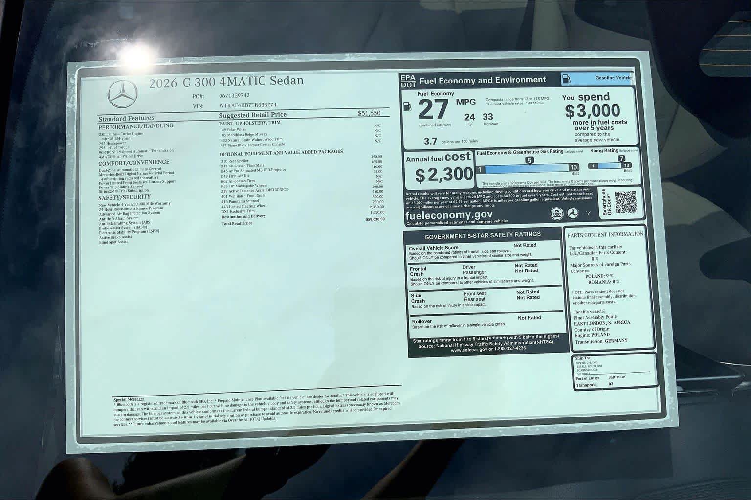New 2026 Mercedes-Benz C 300 4MATIC Sedan image 26