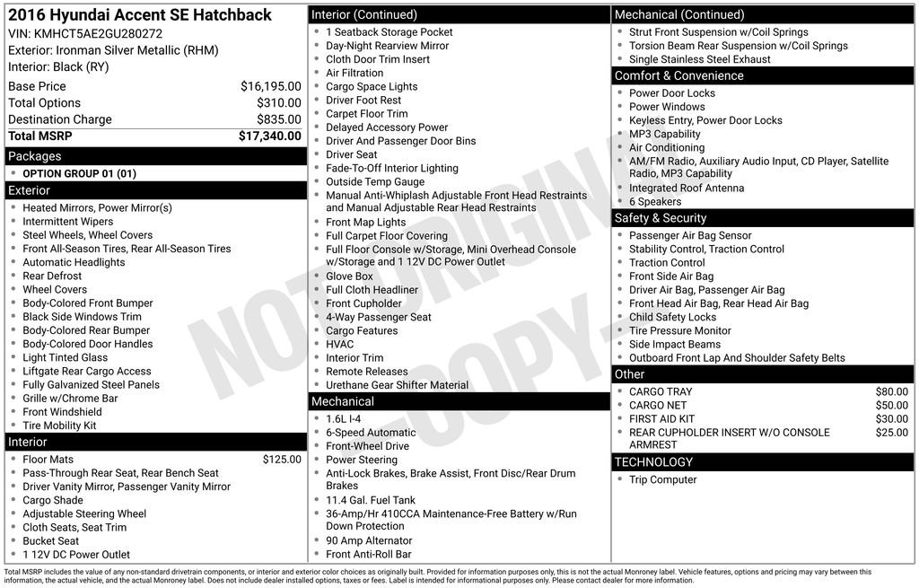 Used 2016 Hyundai Accent SE image 4