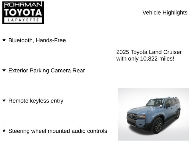 Used 2025 Toyota Land Cruiser w/ Premium Package AWD/4WD image 8