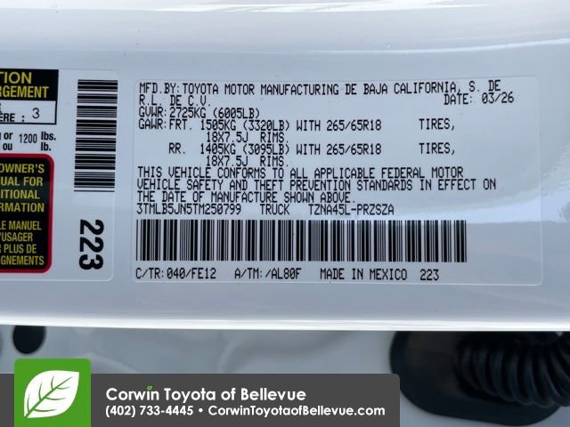 New 2026 Toyota Tacoma TRD Sport image 24