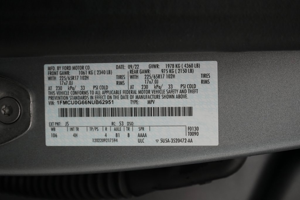 Certified 2022 Ford Escape SE w/ Convenience Package image 24