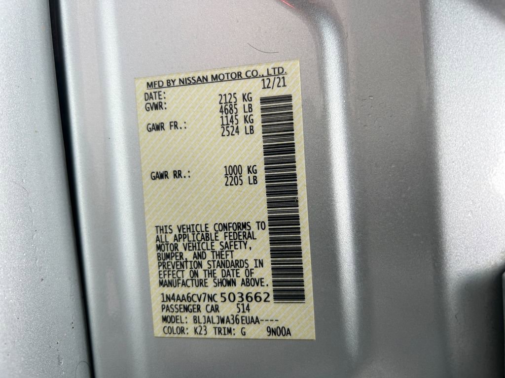 Used 2022 Nissan Maxima SV w/ Floor Mat Group image 34