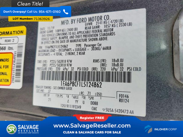 Used 2020 Ford Mustang GT RWD image 16