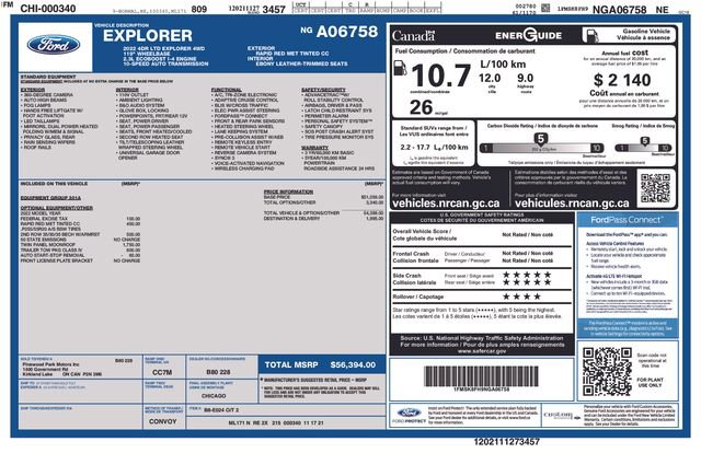Used 2022 Ford Explorer Limited w/ Class IV Trailer Tow Package AWD/4WD image 8