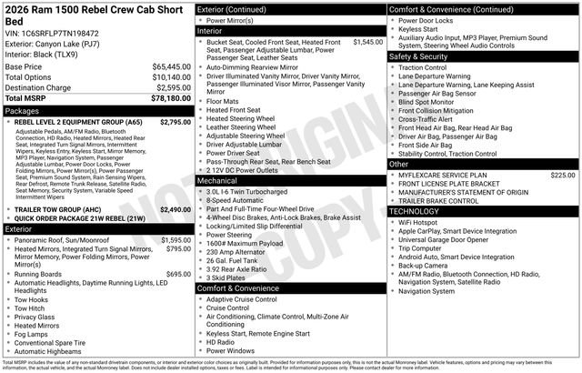 New 2026 RAM 1500 Rebel w/ Rebel Level 2 Equipment Group image 5