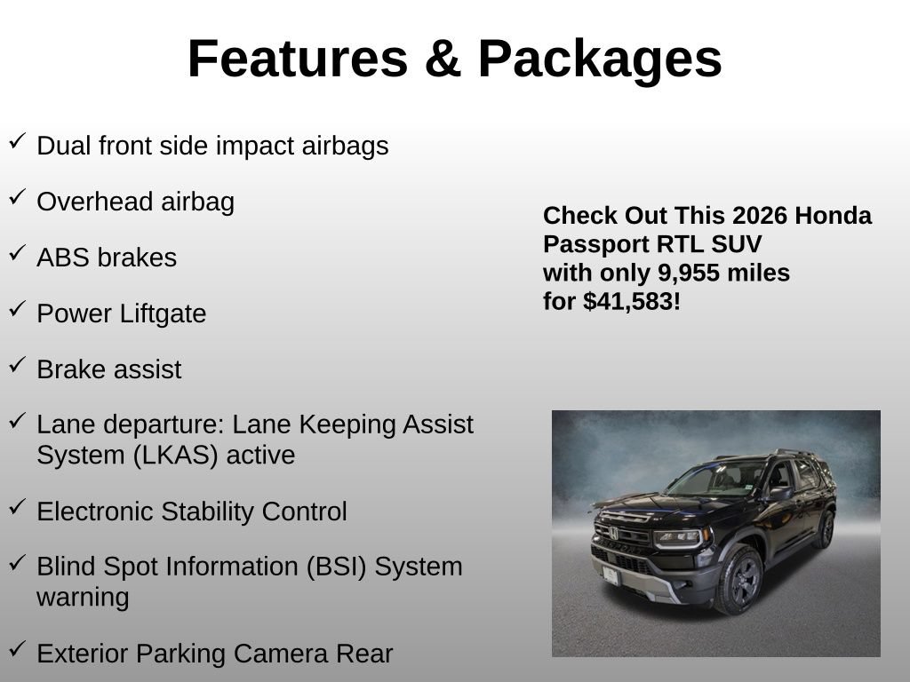 Certified 2026 Honda Passport RTL image 16
