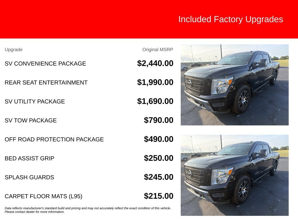 Used 2021 Nissan Titan SV w/ SV Convenience Package AWD/4WD image 3