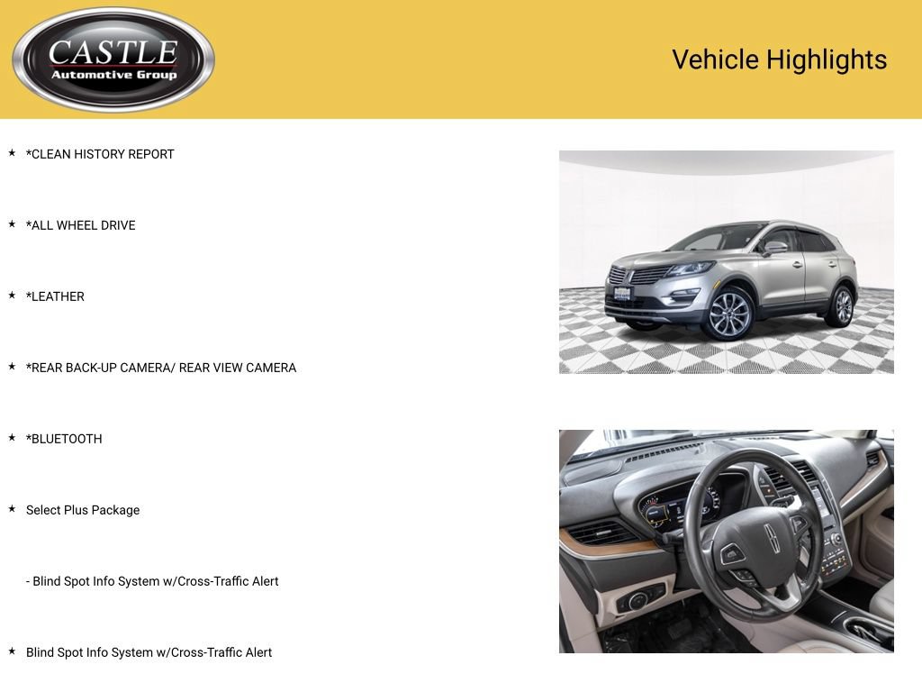 Used 2017 Lincoln MKC Select w/ Select Plus Package AWD/4WD image 3