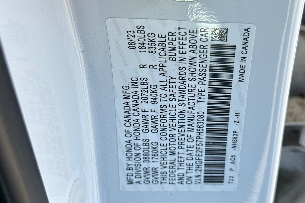 Certified 2023 Honda Civic Sport image 32