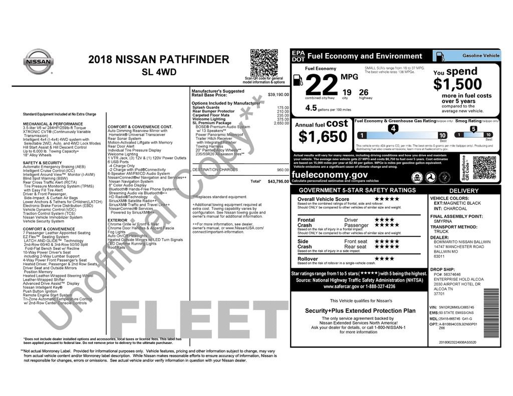 Used 2018 Nissan Pathfinder SL w/ SL Premium Package AWD/4WD image 4