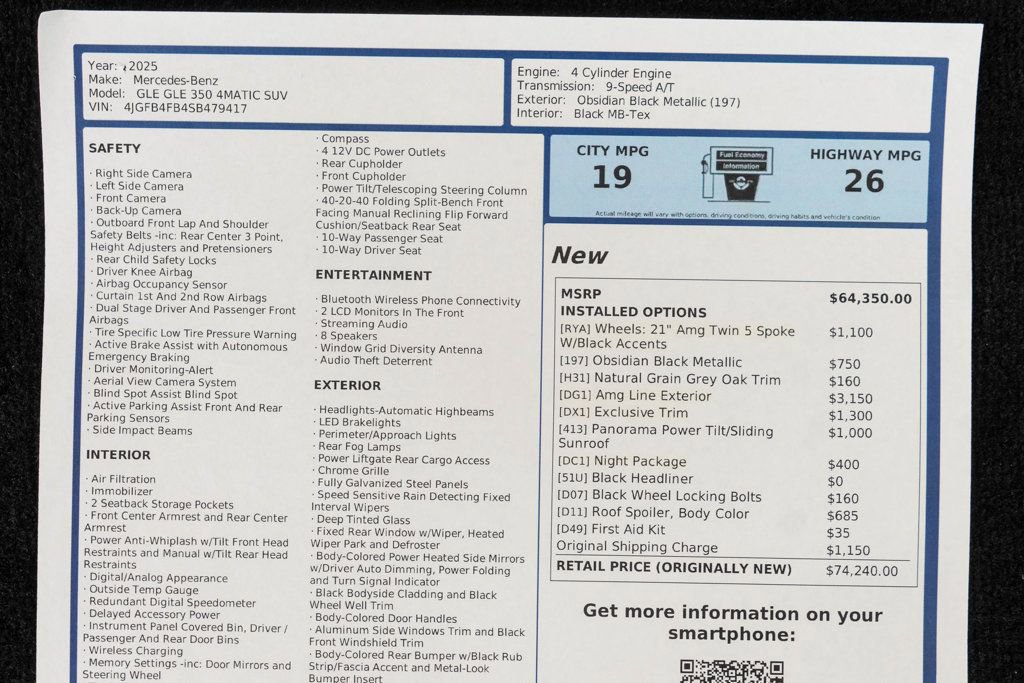 Used 2025 Mercedes-Benz GLE 350 4MATIC image 53