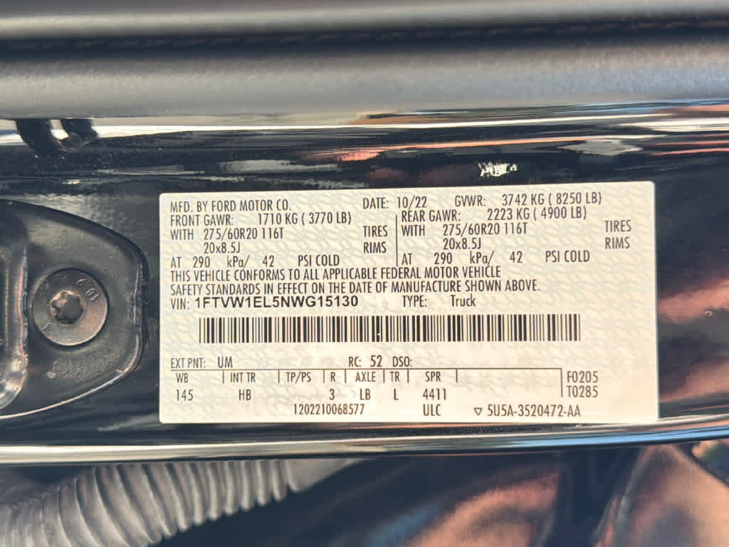 Used 2022 Ford F150 Lightning Lariat AWD/4WD image 37
