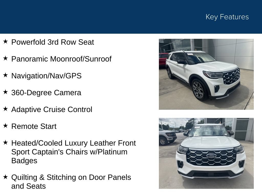 Certified 2025 Ford Explorer Platinum w/ Ultimate Package RWD image 35