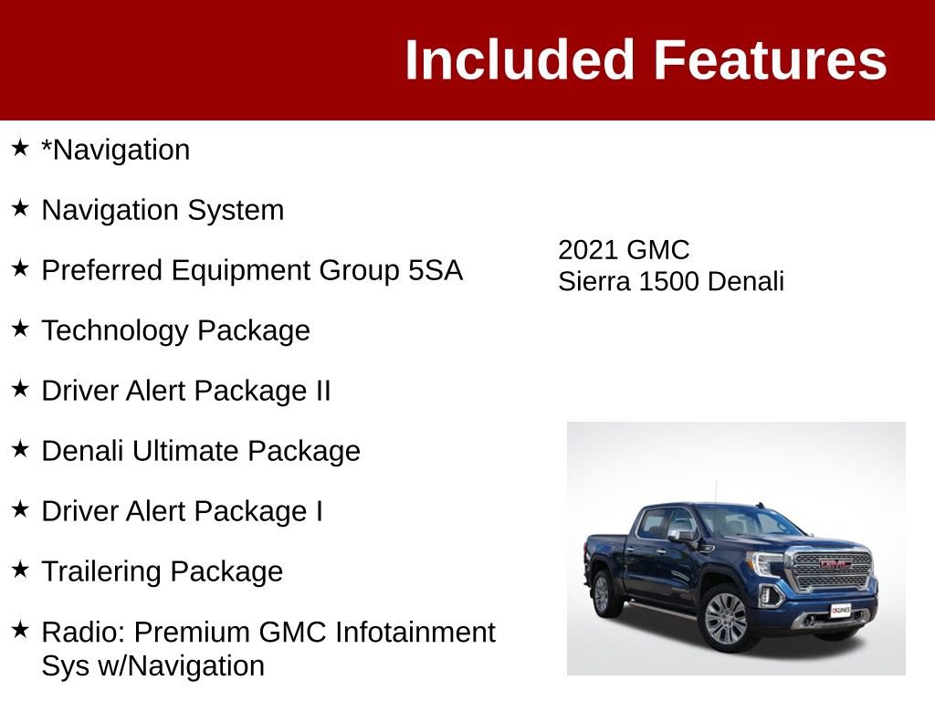 Used 2021 GMC Sierra 1500 Denali w/ Denali Ultimate Package AWD/4WD image 3