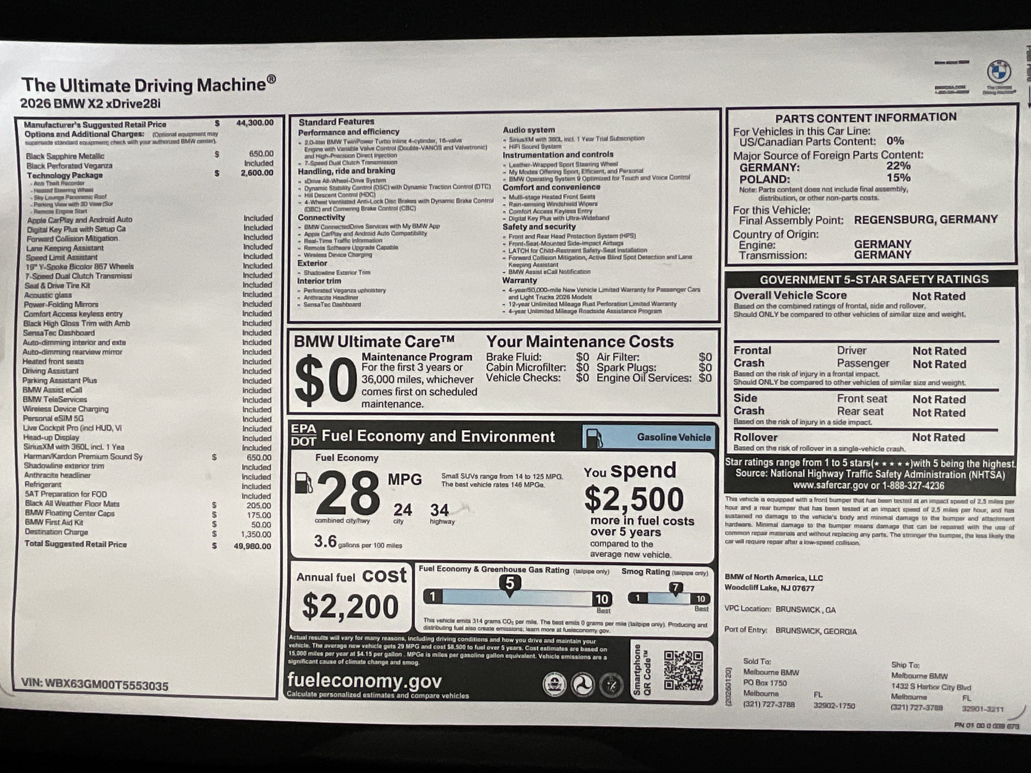 New 2026 BMW X2 xDrive28i w/ Technology Package AWD/4WD image 35