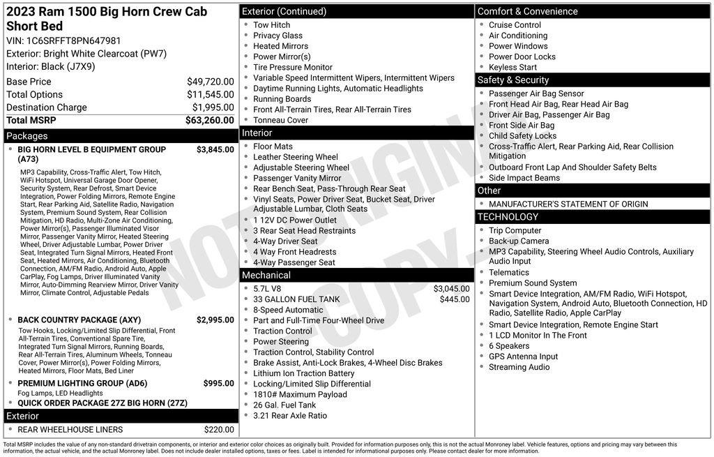 Used 2023 RAM 1500 Big Horn AWD/4WD image 38