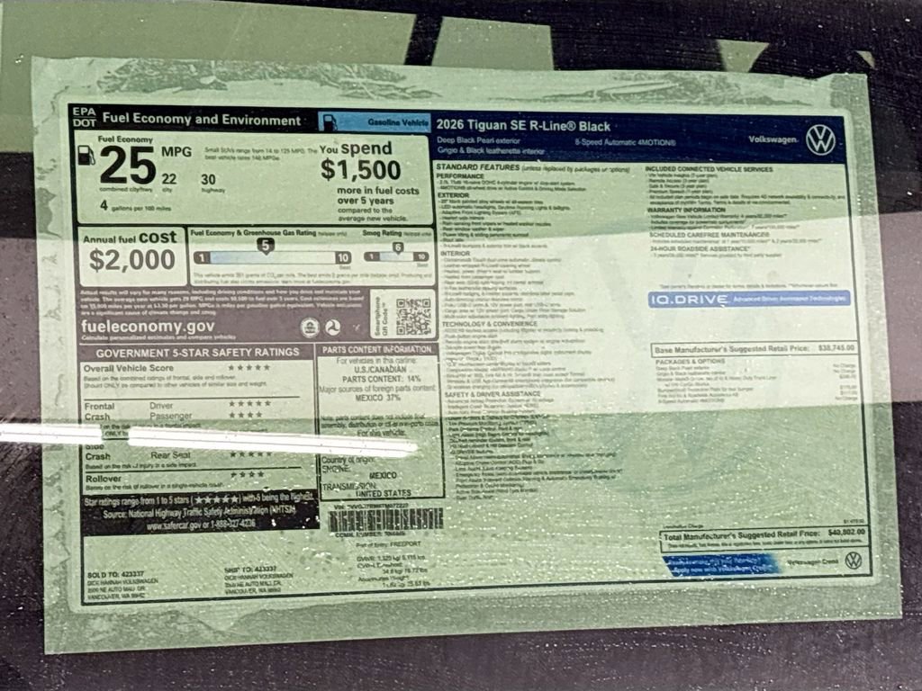 New 2026 Volkswagen Tiguan SE R-Line image 24