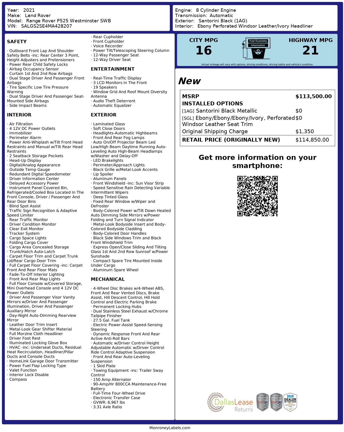 Used 2021 Land Rover Range Rover P525 Westminster Edition image 3