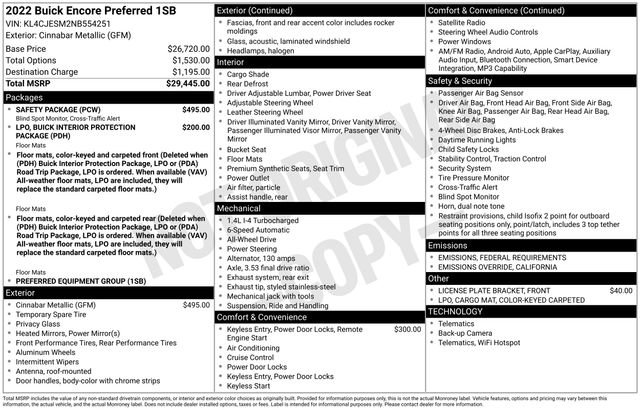 Certified 2022 Buick Encore Preferred w/ Safety Package image 6