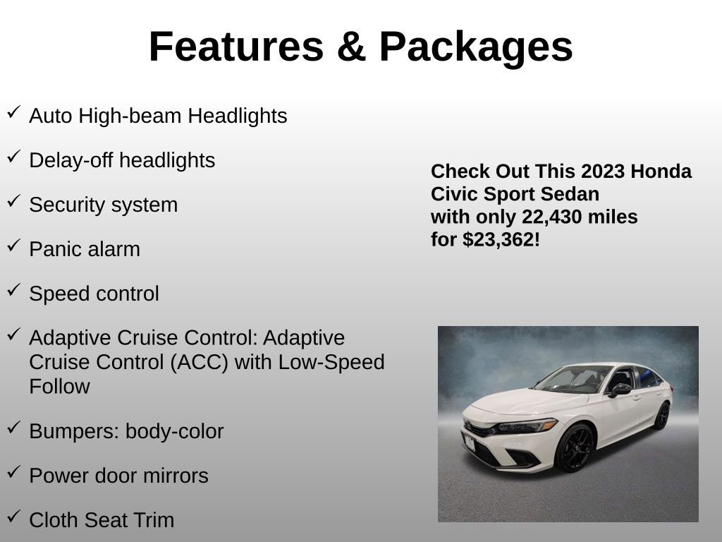 Certified 2023 Honda Civic Sport image 20