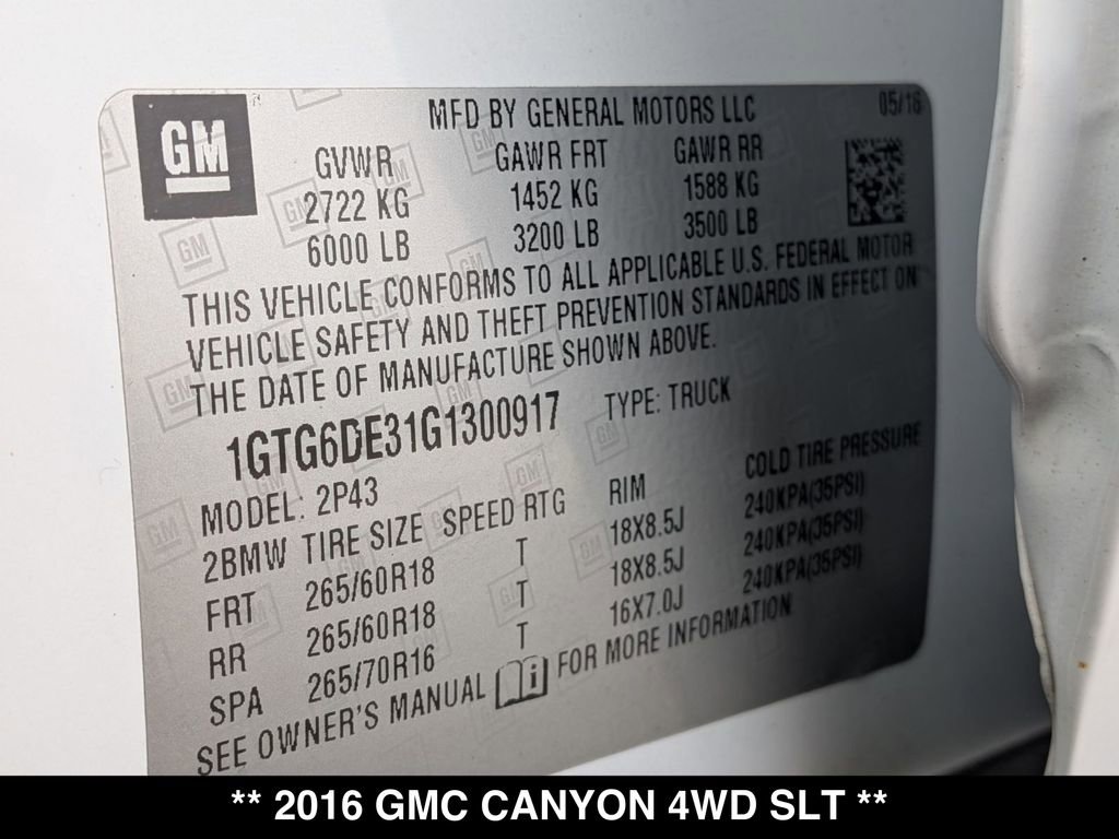 Used 2016 GMC Canyon SLT image 27