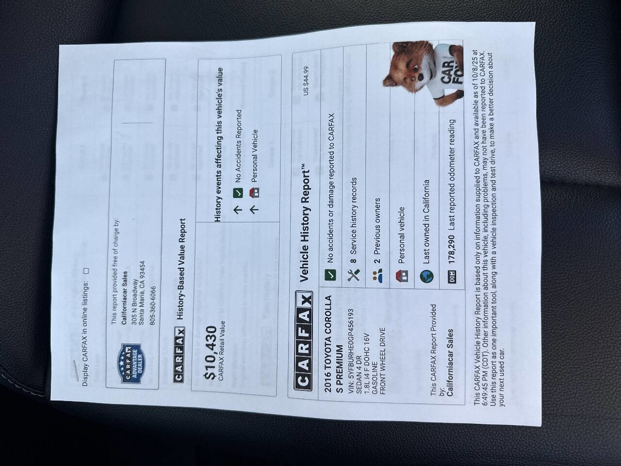 Used 2016 Toyota Corolla S Special Edition image 16