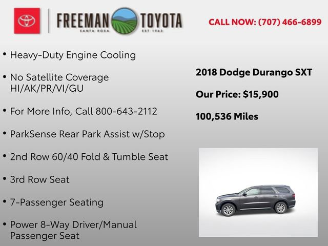 Used 2018 Dodge Durango SXT w/ Quick Order Package 2BB AWD/4WD image 12