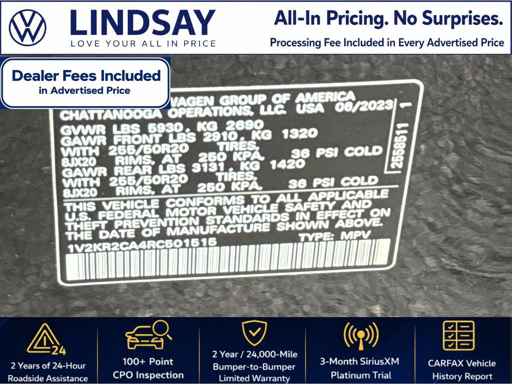 Used 2024 Volkswagen Atlas SE w/ Panoramic Sunroof Package AWD/4WD image 27