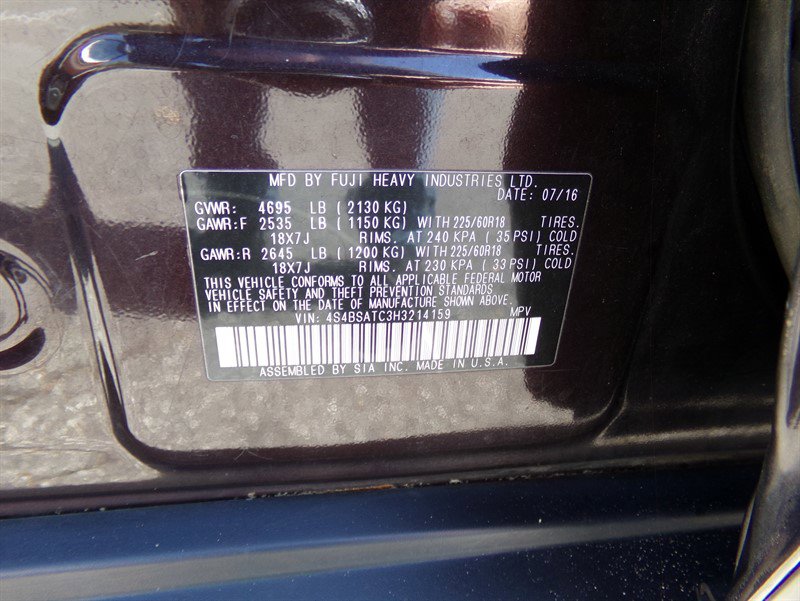 Used 2017 Subaru Outback 2.5i Touring image 54