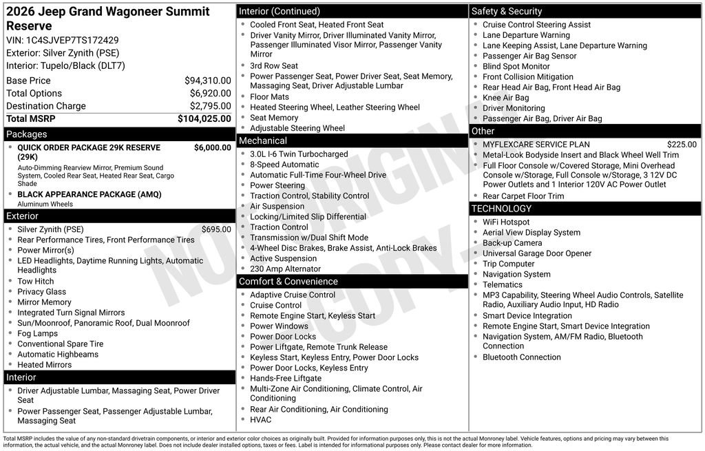 New 2026 Jeep Grand Wagoneer Summit AWD/4WD image 37