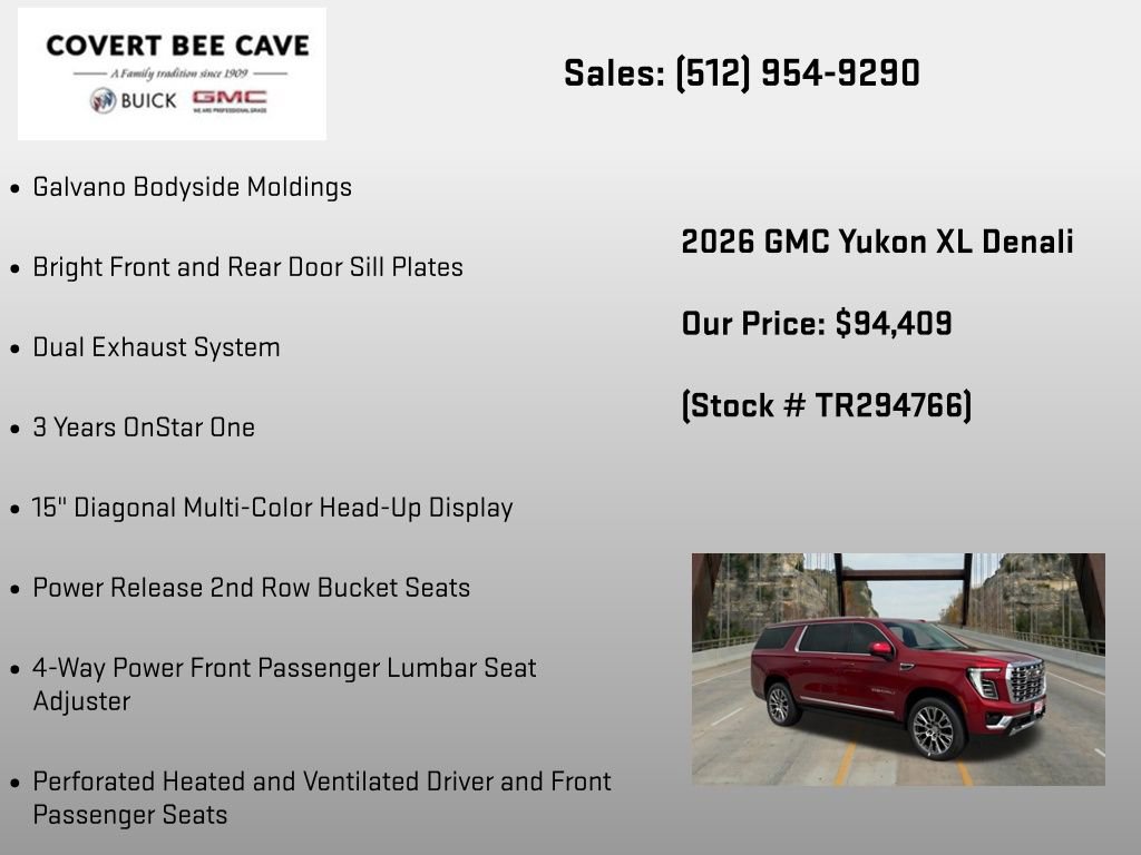 New 2026 GMC Yukon XL Denali w/ Sun & Power Step Package AWD/4WD image 24