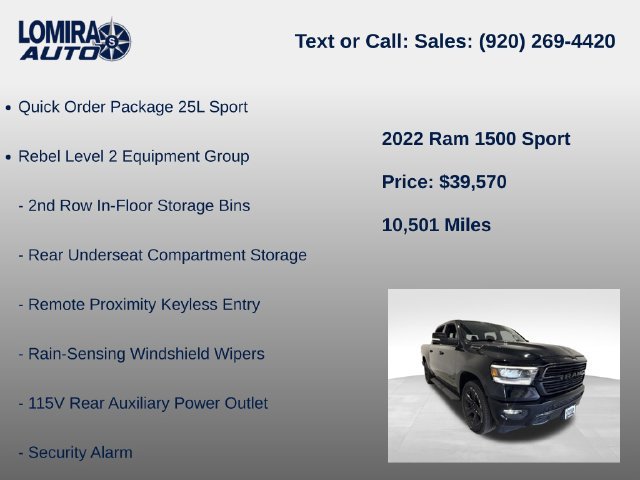 Used 2022 RAM 1500 Sport w/ Rebel Level 2 Equipment Group AWD/4WD image 8