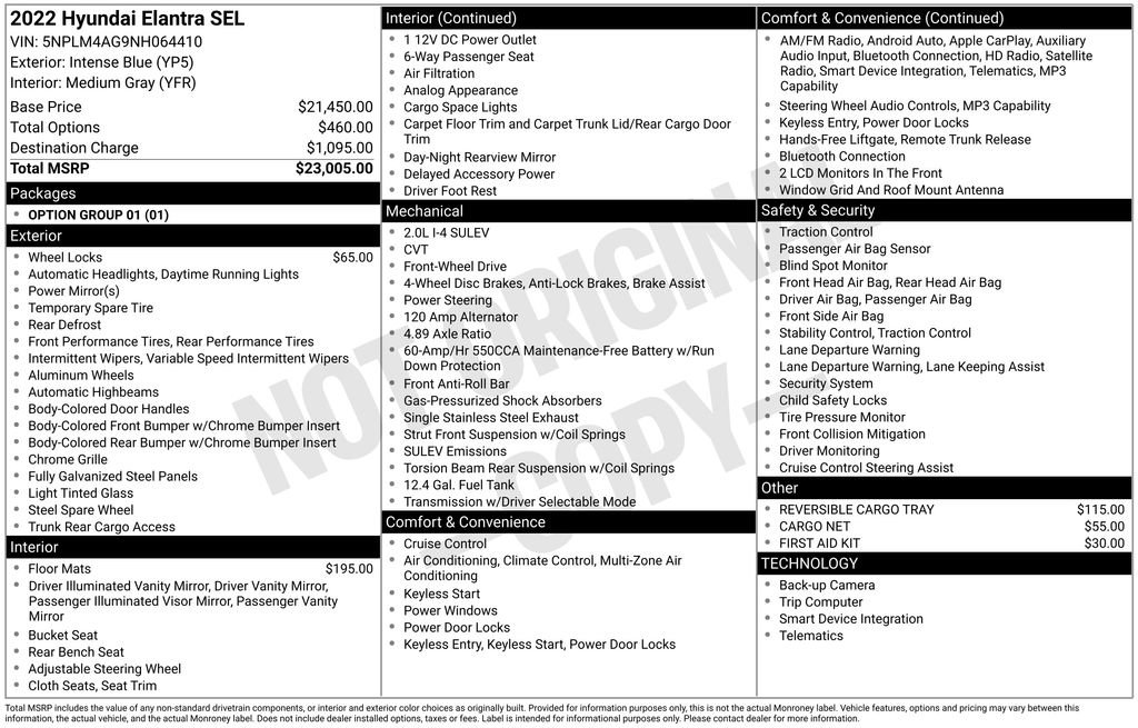 Certified 2022 Hyundai Elantra SEL FWD image 29