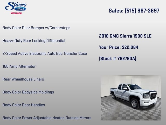 Used 2018 GMC Sierra 1500 SLE w/ Elevation Edition AWD/4WD image 40