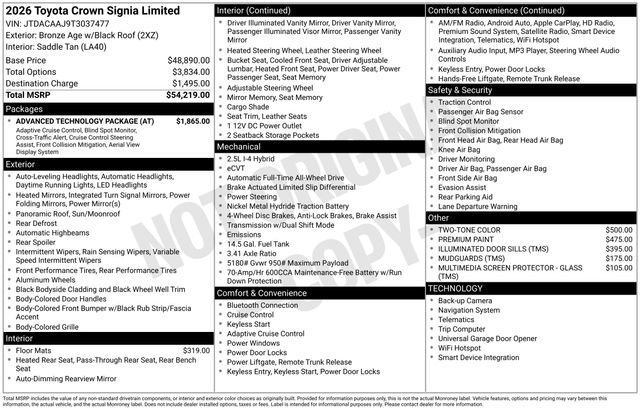 New 2026 Toyota Crown Signia w/ Advanced Technology Package image 7