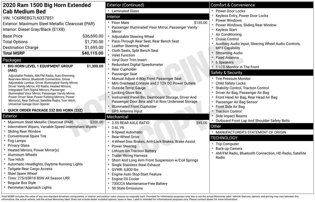 Used 2020 RAM 1500 Big Horn image 13