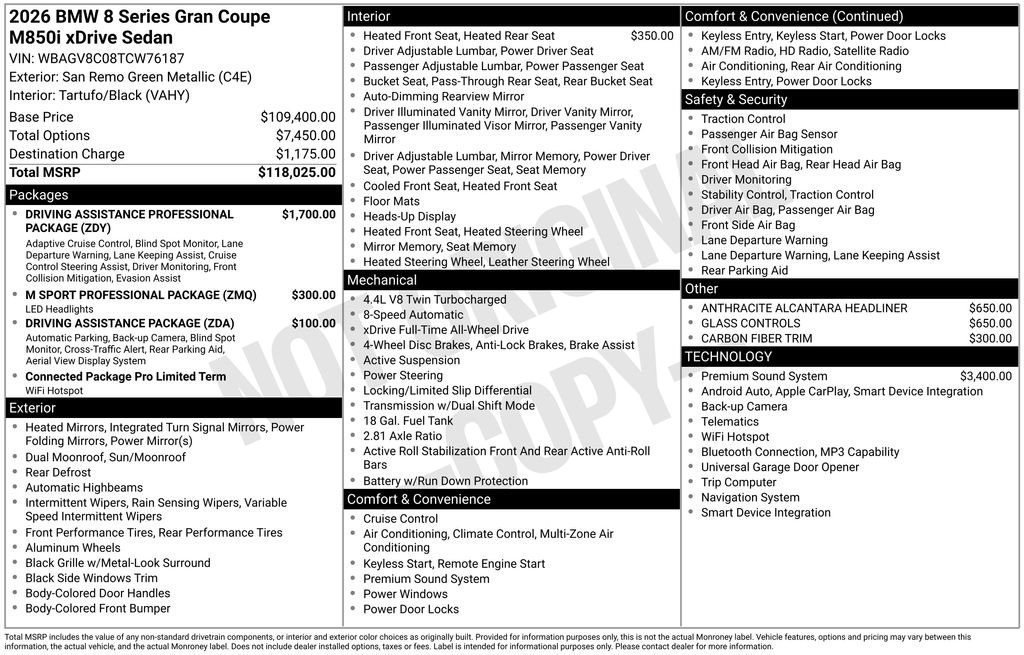 Used 2026 BMW M850i xDrive M850i xDrive Gran Coupe image 12