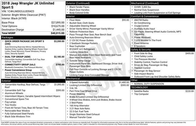 Used 2018 Jeep Wrangler Unlimited Sport S image 27