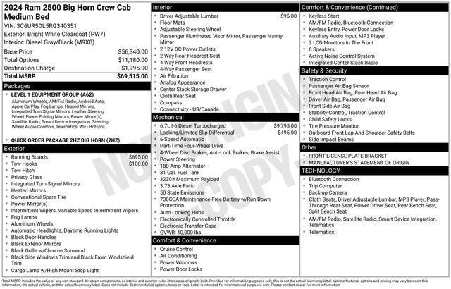 Used 2024 RAM 2500 Big Horn image 34