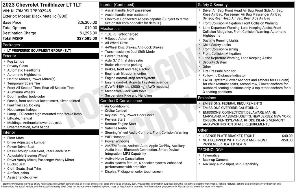 Used 2023 Chevrolet TrailBlazer LT image 6