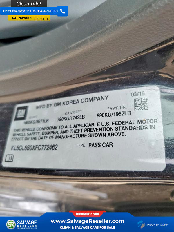 Used 2015 Chevrolet Spark LT FWD image 16