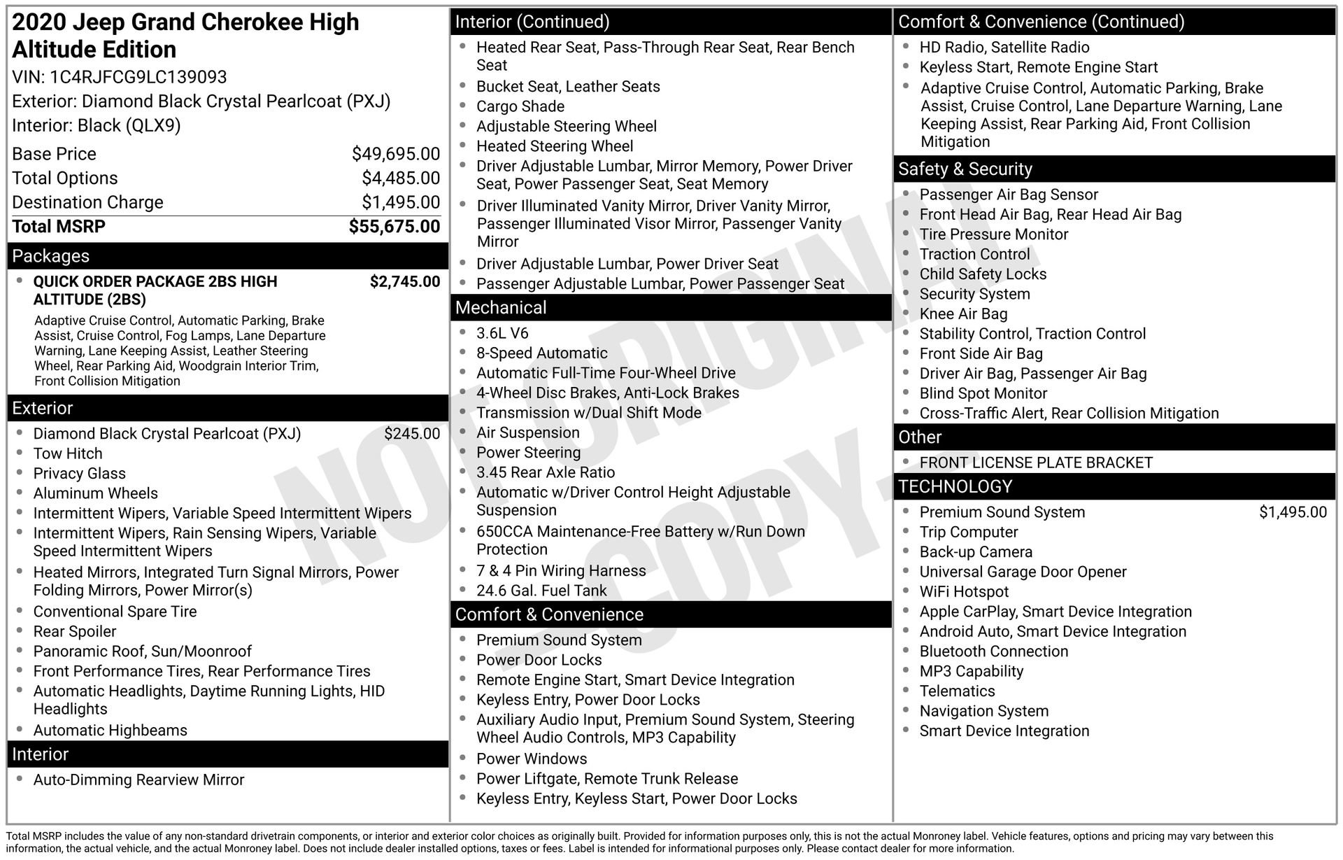 Used 2020 Jeep Grand Cherokee High Altitude AWD/4WD image 3