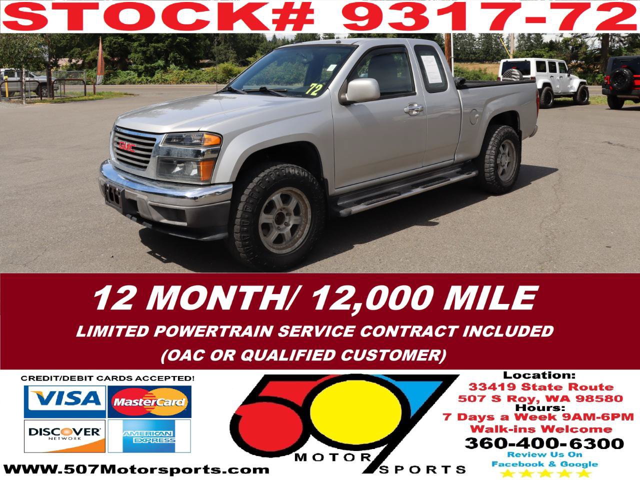 Used 2012 GMC Canyon W/T AWD/4WD image 2