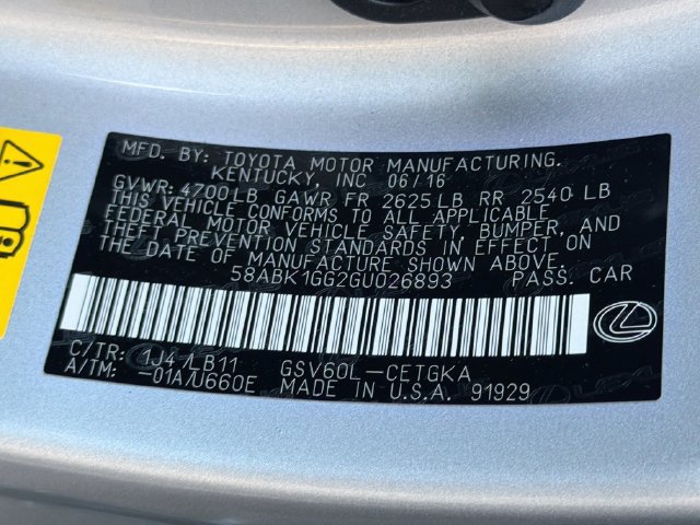 Used 2016 Lexus ES 350 w/ Luxury Package w/Wood Trim FWD image 43