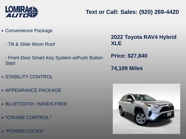 Used 2022 Toyota RAV4 XLE w/ Convenience Package AWD/4WD image 8