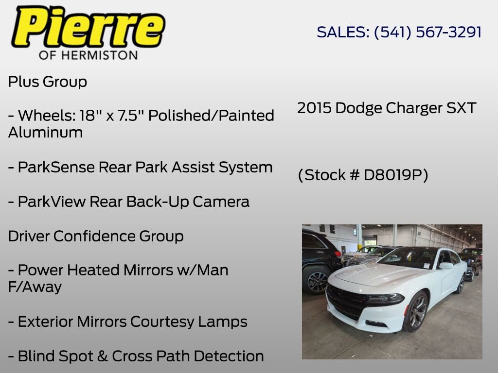 Used 2015 Dodge Charger SXT w/ Plus Group RWD image 9