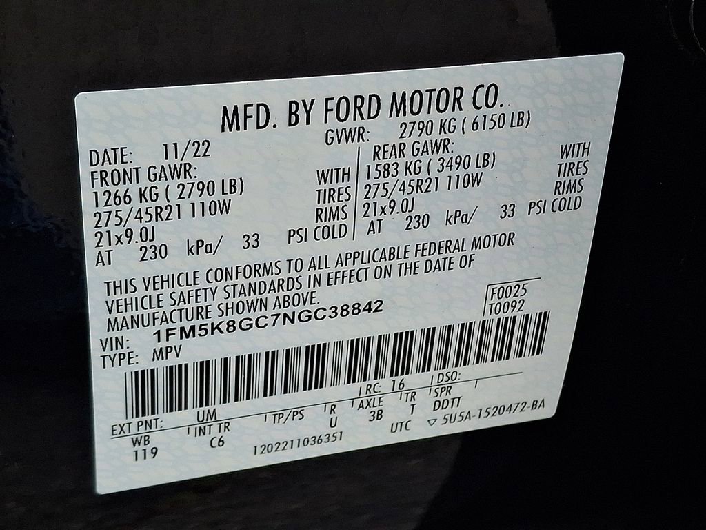Certified 2022 Ford Explorer ST w/ Equipment Group 401A AWD/4WD image 29