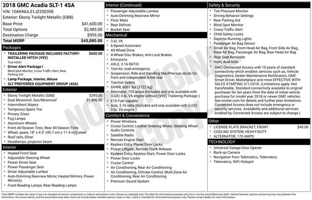 Used 2018 GMC Acadia SLT image 21